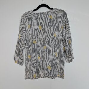 Vintage Silk Abstract Art Patterned Flowy Blouse Joanie Char Sz 4 Lightweight